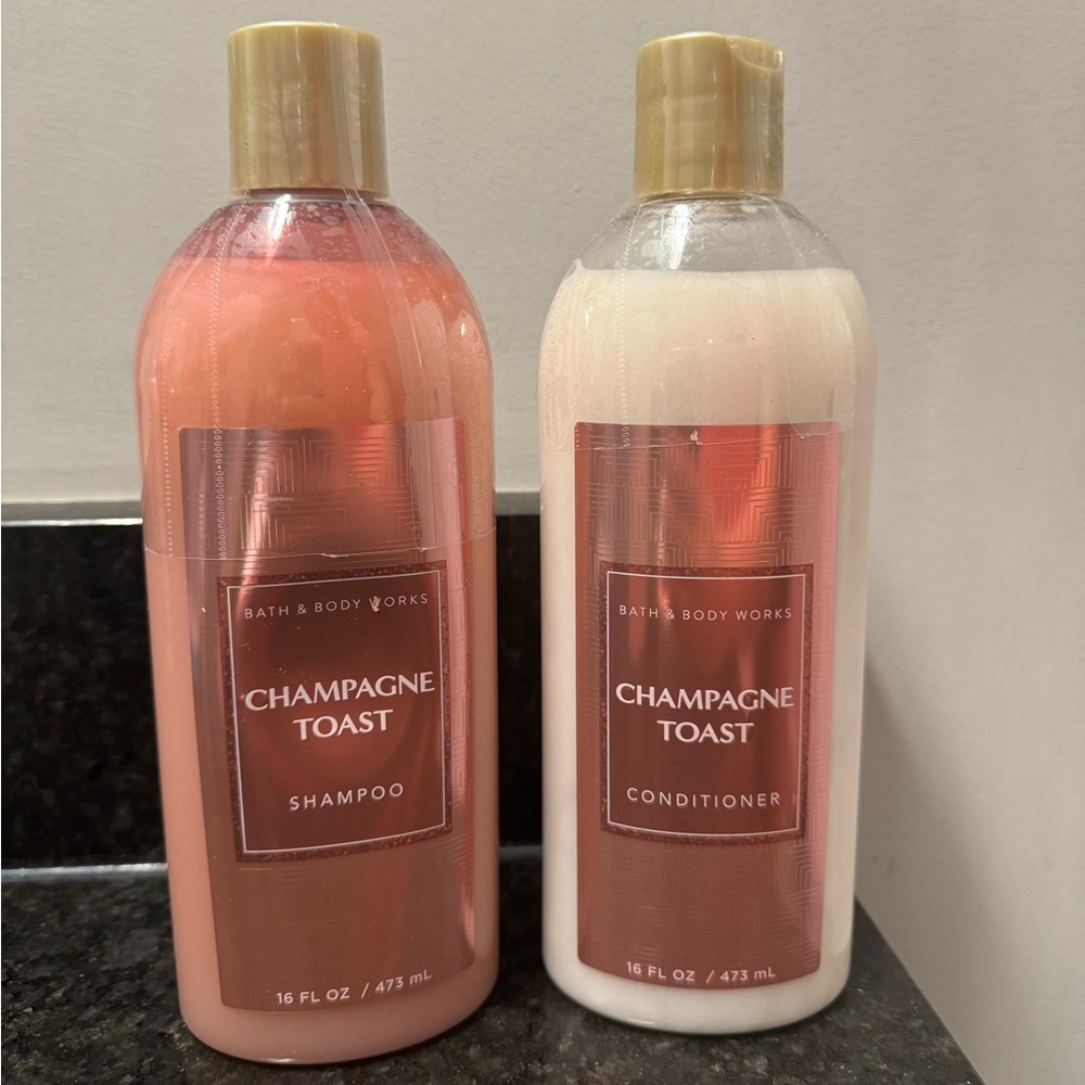 Champagne toast shampoo and conditioner